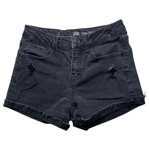 SO High Rise Cuffed Shortie Black Size 3 - Picture 3 of 3